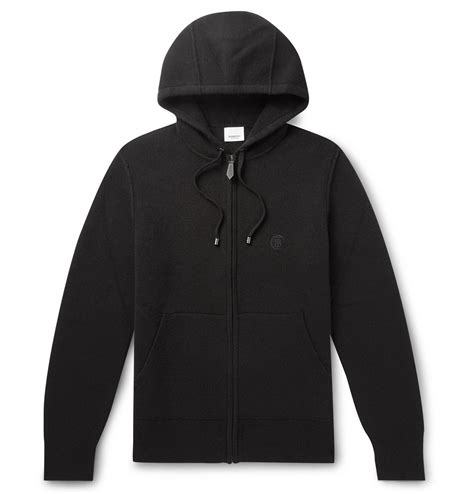 black burberry hoodie zip|Burberry half zip hoodie.